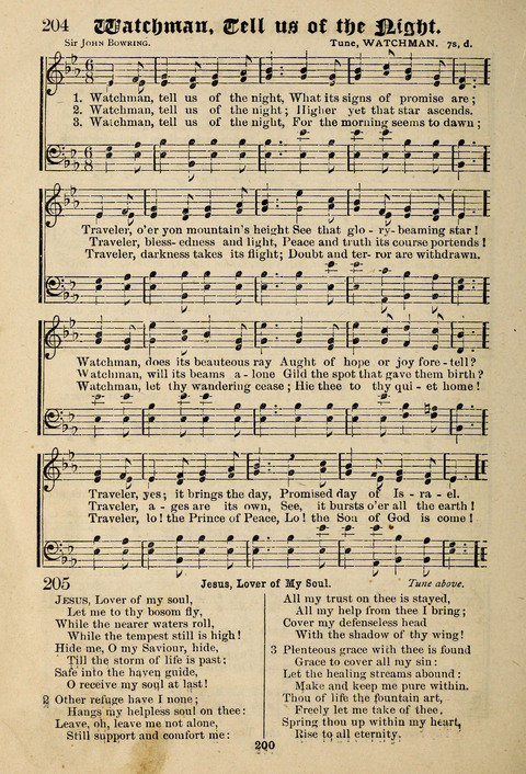 Praise in Song: a collection of hymns and sacred melodies page 200