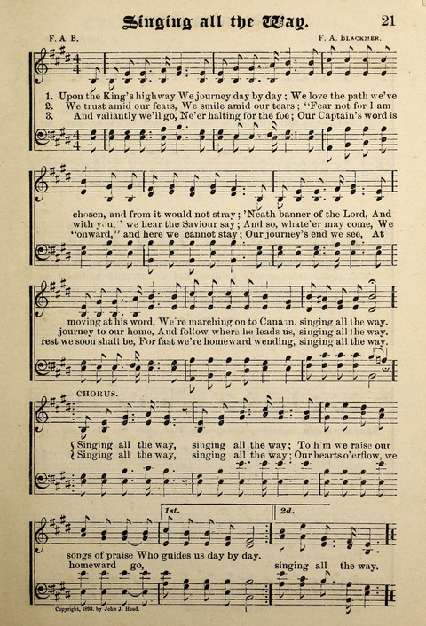 Praise in Song: a collection of hymns and sacred melodies page 21