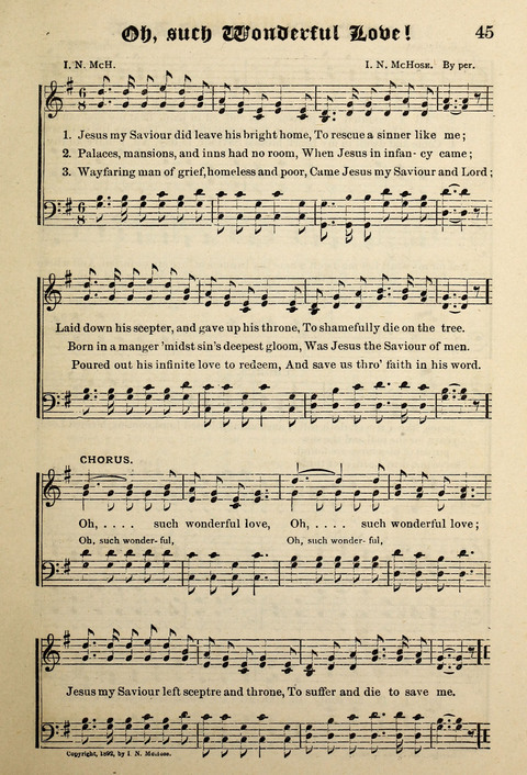 Praise in Song: a collection of hymns and sacred melodies page 45