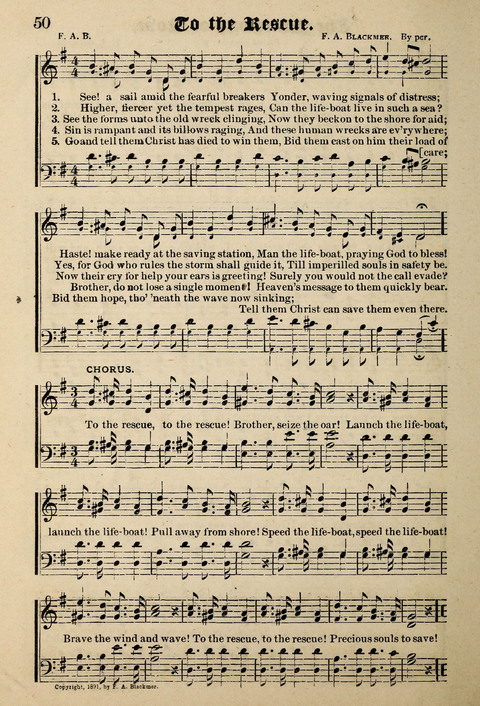 Praise in Song: a collection of hymns and sacred melodies page 50
