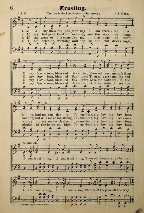 Praise in Song: a collection of hymns and sacred melodies page 6