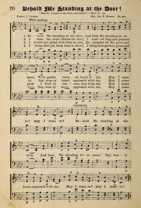 Praise in Song: a collection of hymns and sacred melodies page 70