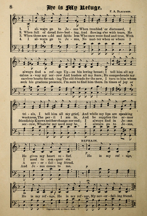 Praise in Song: a collection of hymns and sacred melodies page 8