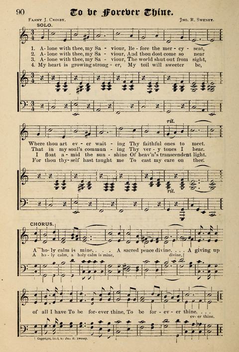 Praise in Song: a collection of hymns and sacred melodies page 90