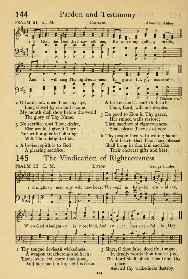 The Psalter: with responsive readings page 124
