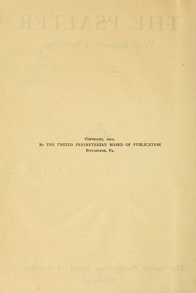The Psalter: with responsive readings page 2
