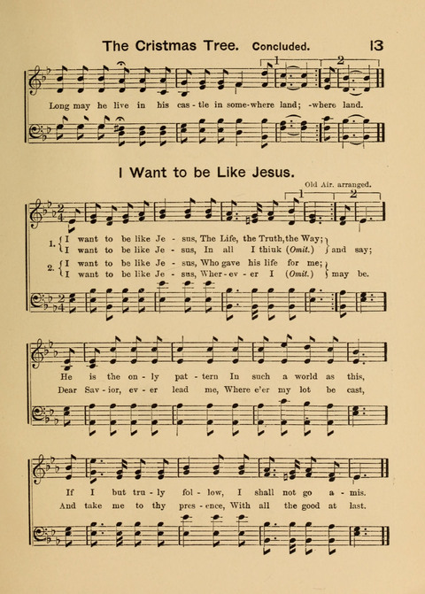 Primary Songs No. 2: for the primary class in the sabbath school and for use in the home, the kindergarten and day school page 13