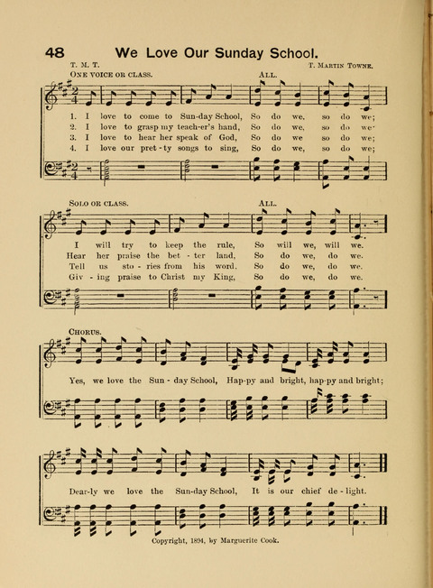 Primary Songs No. 2: for the primary class in the sabbath school and for use in the home, the kindergarten and day school page 48
