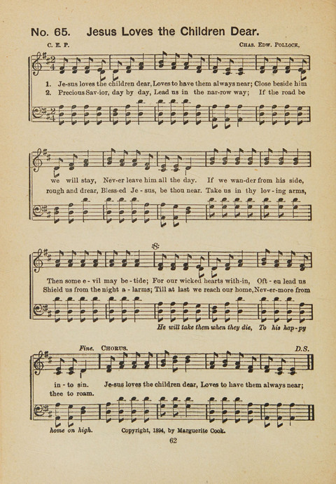 Primary Songs No. 3: for the primary department in the Sunday school, and for use in the home page 60