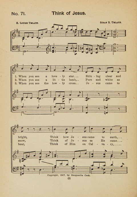Primary Songs No. 3: for the primary department in the Sunday school, and for use in the home page 66