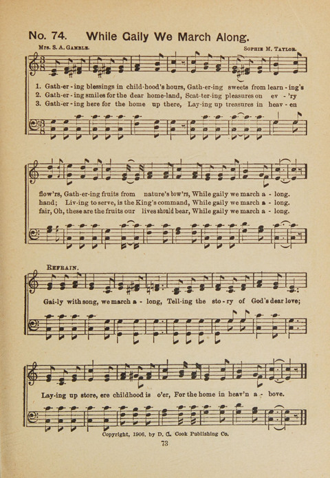 Primary Songs No. 3: for the primary department in the Sunday school, and for use in the home page 71