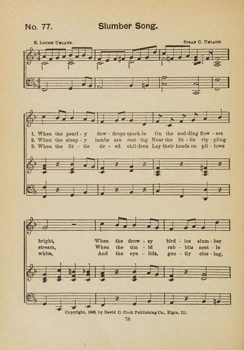 Primary Songs No. 3: for the primary department in the Sunday school, and for use in the home page 74