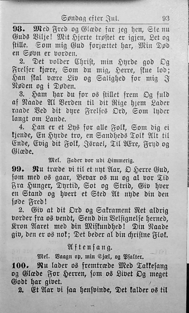 Psalmebog, udgiven af Synoden for den norske evangelisk-lutherske Kirke i Amerika (2nd ed.) page 99