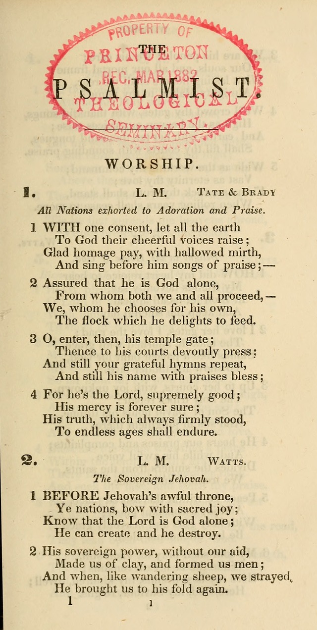 The Psalmist: a new collection of hymns for the use of Baptist churches; with a supplement page 61