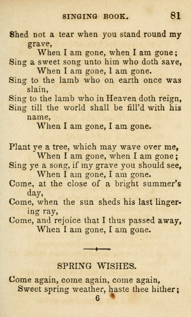 The Public School Singing Book: a collection of original and other songs, odes, hymns, anthems, and chants used in the various public schools page 85