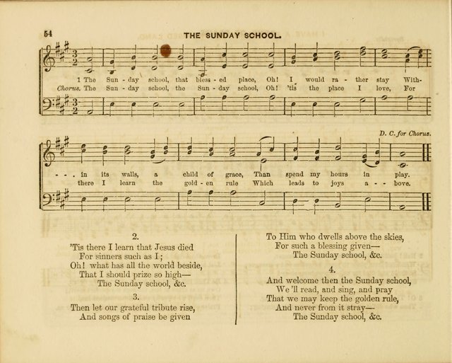 Plymouth Sabbath School Collection: or, Hymns and Tunes page 54