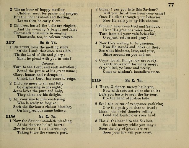 The Plymouth Sabbath School Collection of Hymns and Tunes page 77