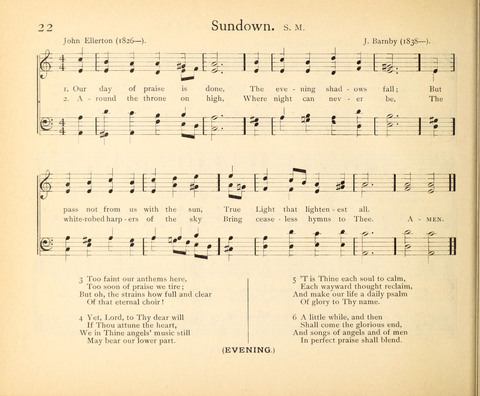 Plymouth Sunday-School Hymnal: for use in schools, prayer-meetings, and missions page 22