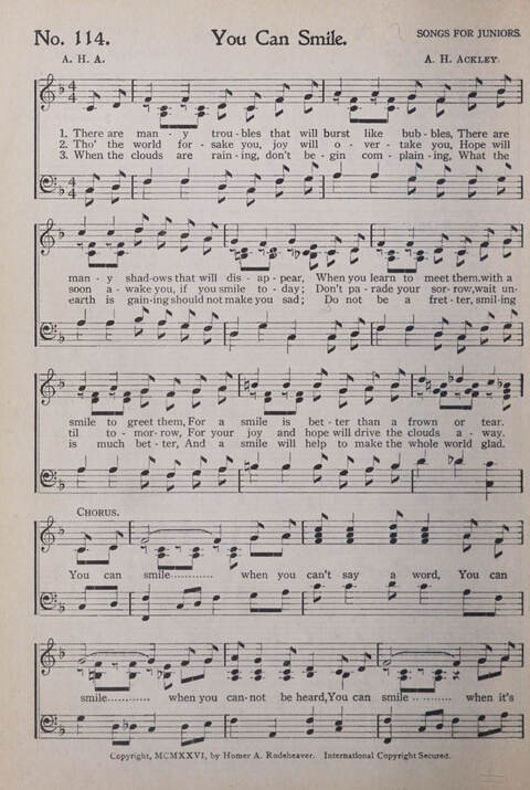 Praise and Service Songs for Sunday Schools page 110