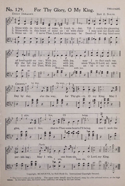 Praise and Service Songs for Sunday Schools page 125