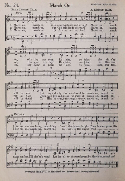 Praise and Service Songs for Sunday Schools page 24
