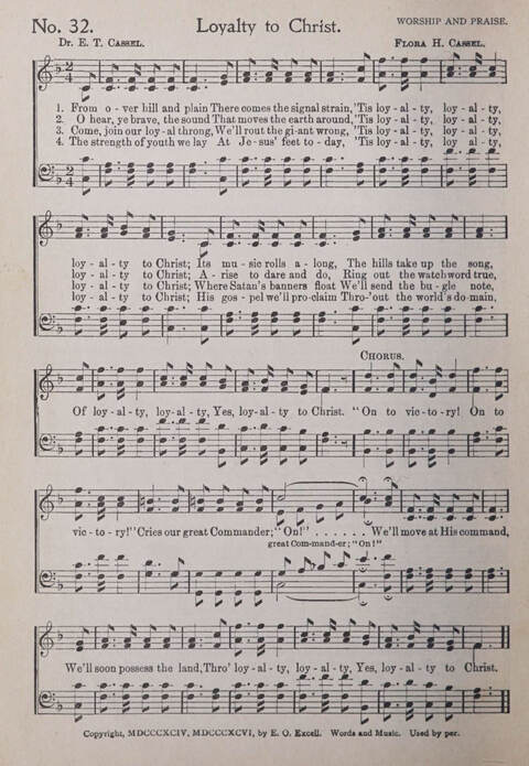 Praise and Service Songs for Sunday Schools page 32