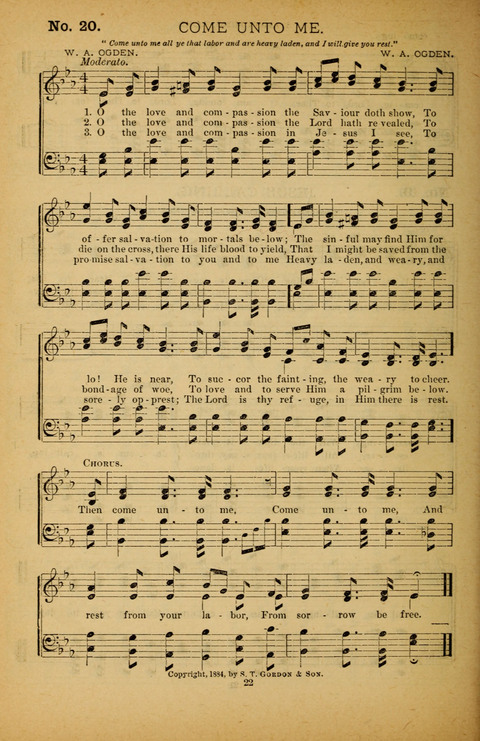Pearls of Gospel Song: for gospel workers. a choice collection of hymns and tunes page 22