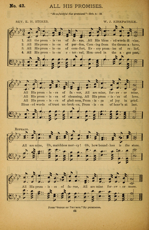 Pearls of Gospel Song: for gospel workers. a choice collection of hymns and tunes page 44