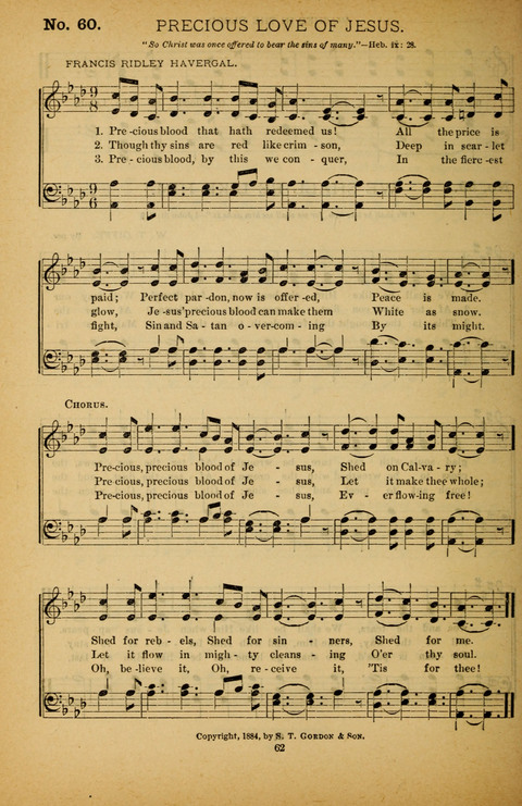 Pearls of Gospel Song: for gospel workers. a choice collection of hymns and tunes page 62