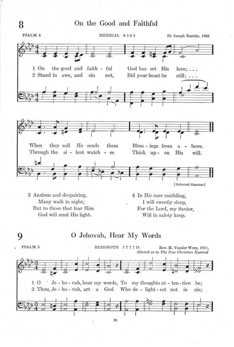 Psalter Hymnal (Red): doctrinal standards and liturgy of the Christian Reformed Church page 10