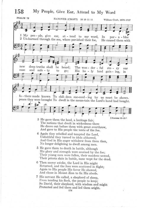 Psalter Hymnal (Red): doctrinal standards and liturgy of the Christian Reformed Church page 178