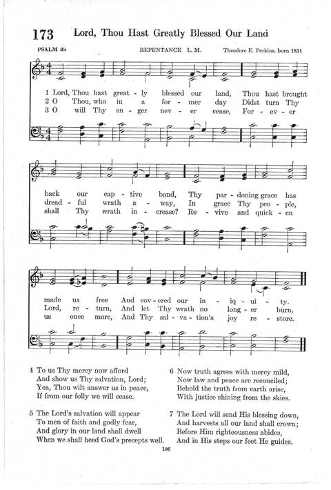 Psalter Hymnal (Red): doctrinal standards and liturgy of the Christian Reformed Church page 196