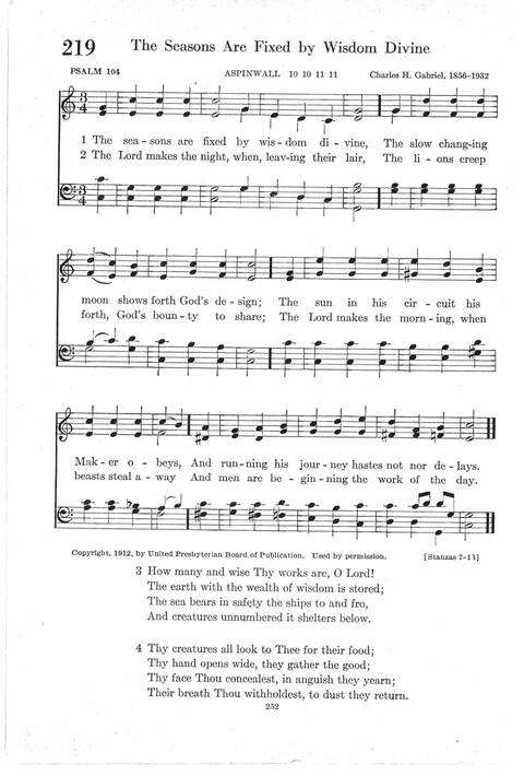 Psalter Hymnal (Red): doctrinal standards and liturgy of the Christian Reformed Church page 252