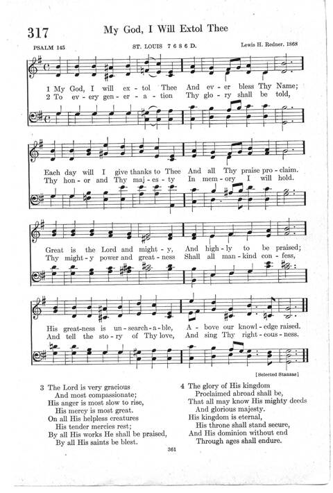 Psalter Hymnal (Red): doctrinal standards and liturgy of the Christian Reformed Church page 361