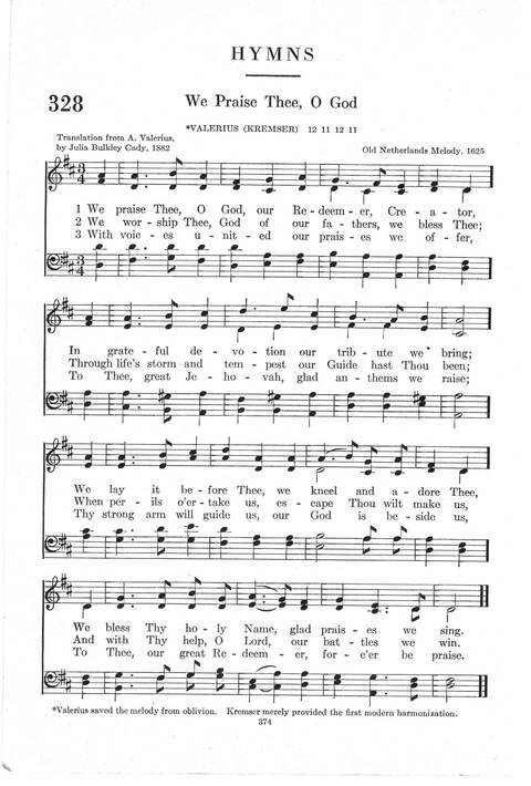 Psalter Hymnal (Red): doctrinal standards and liturgy of the Christian Reformed Church page 374