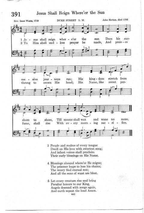 Psalter Hymnal (Red): doctrinal standards and liturgy of the Christian Reformed Church page 443