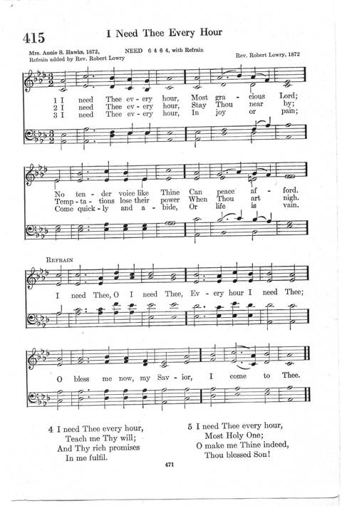 Psalter Hymnal (Red): doctrinal standards and liturgy of the Christian Reformed Church page 471