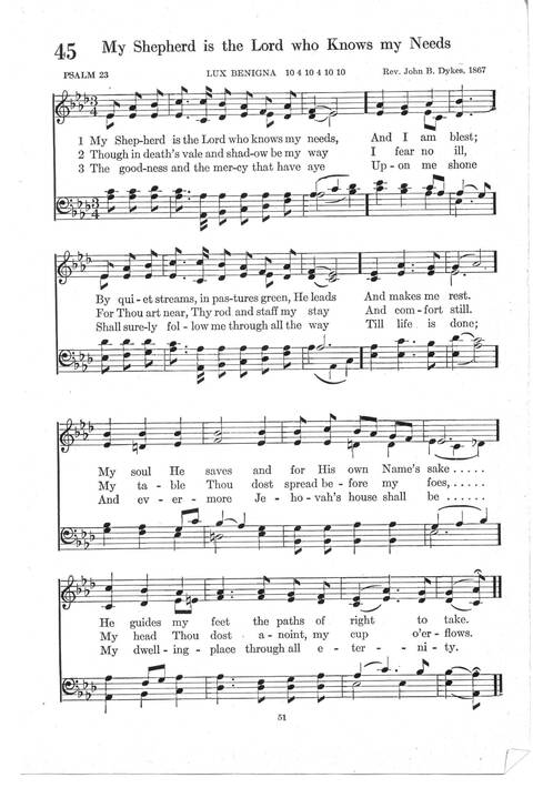 Psalter Hymnal (Red): doctrinal standards and liturgy of the Christian Reformed Church page 51