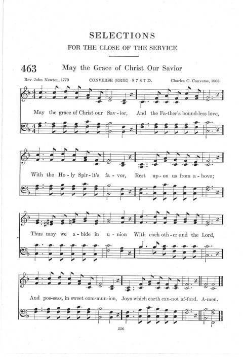 Psalter Hymnal (Red): doctrinal standards and liturgy of the Christian Reformed Church page 526