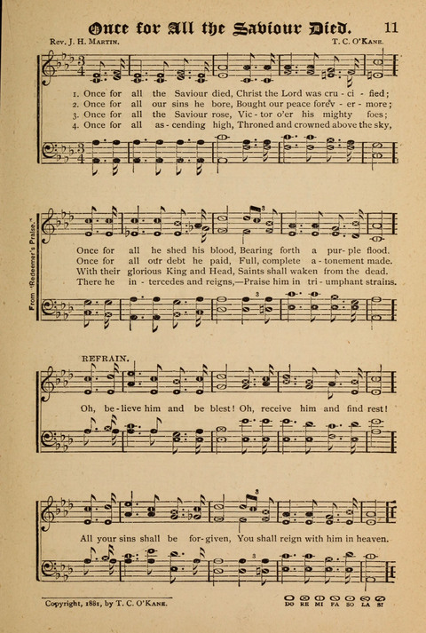 The Quartet: Four Complete Works in One Volume (Songs of Redeeming Love, The Ark of Praise, the Quiver of Sacred Song, and the Hymns of the Heart with Solos) page 11