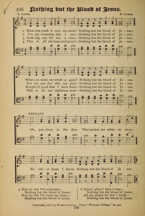 The Quartet: Four Complete Works in One Volume (Songs of Redeeming Love, The Ark of Praise, the Quiver of Sacred Song, and the Hymns of the Heart with Solos) page 172