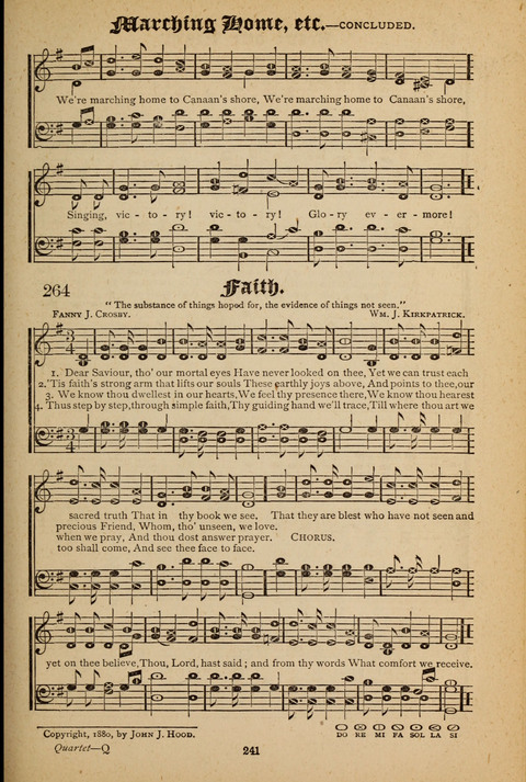 The Quartet: Four Complete Works in One Volume (Songs of Redeeming Love, The Ark of Praise, the Quiver of Sacred Song, and the Hymns of the Heart with Solos) page 239
