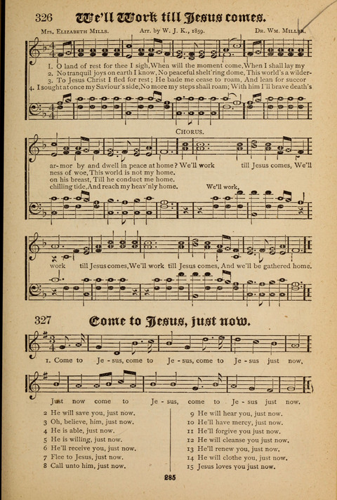 The Quartet: Four Complete Works in One Volume (Songs of Redeeming Love, The Ark of Praise, the Quiver of Sacred Song, and the Hymns of the Heart with Solos) page 283