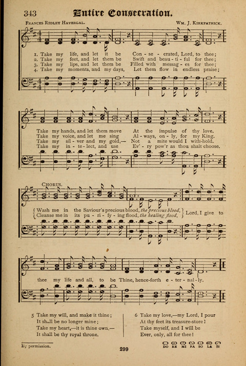 The Quartet: Four Complete Works in One Volume (Songs of Redeeming Love, The Ark of Praise, the Quiver of Sacred Song, and the Hymns of the Heart with Solos) page 297