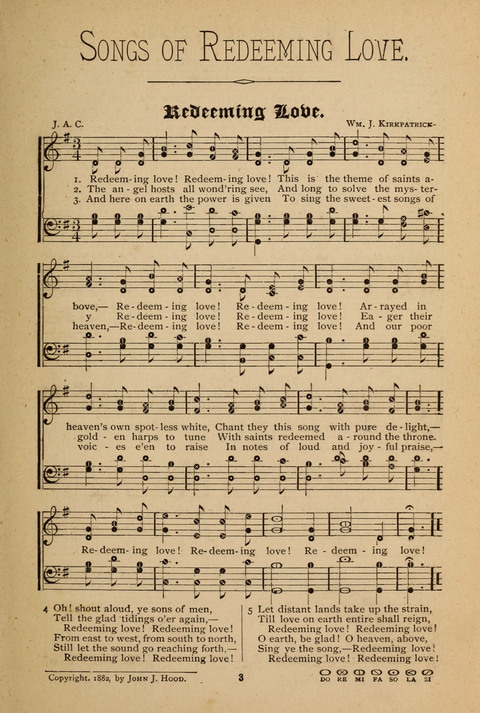 The Quartet: Four Complete Works in One Volume (Songs of Redeeming Love, The Ark of Praise, the Quiver of Sacred Song, and the Hymns of the Heart with Solos) page 3