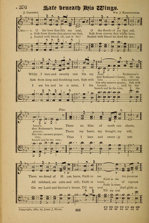 The Quartet: Four Complete Works in One Volume (Songs of Redeeming Love, The Ark of Praise, the Quiver of Sacred Song, and the Hymns of the Heart with Solos) page 330