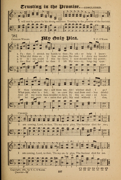 The Quartet: Four Complete Works in One Volume (Songs of Redeeming Love, The Ark of Praise, the Quiver of Sacred Song, and the Hymns of the Heart with Solos) page 335