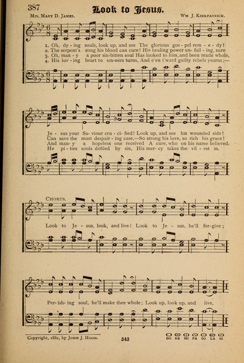 The Quartet: Four Complete Works in One Volume (Songs of Redeeming Love, The Ark of Praise, the Quiver of Sacred Song, and the Hymns of the Heart with Solos) page 341