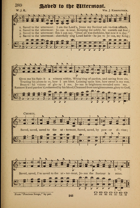 The Quartet: Four Complete Works in One Volume (Songs of Redeeming Love, The Ark of Praise, the Quiver of Sacred Song, and the Hymns of the Heart with Solos) page 343