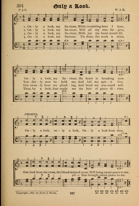 The Quartet: Four Complete Works in One Volume (Songs of Redeeming Love, The Ark of Praise, the Quiver of Sacred Song, and the Hymns of the Heart with Solos) page 345